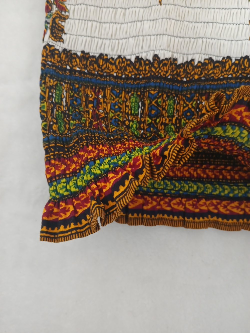 Handmade Multicolor African Print Two-Piece Maxi Skirt Set Small NEW - Picture 7 of 10